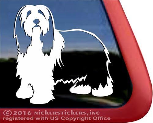 קולי מזוקן | Beardie Nickerstickers ויניל מדבקות חלון כלבים
